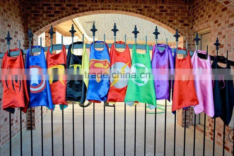 Hot Sale Boys Girls Deluxe Satin Superhero Cape World Book Day Superman Cloak Fancy Dress CCP2042