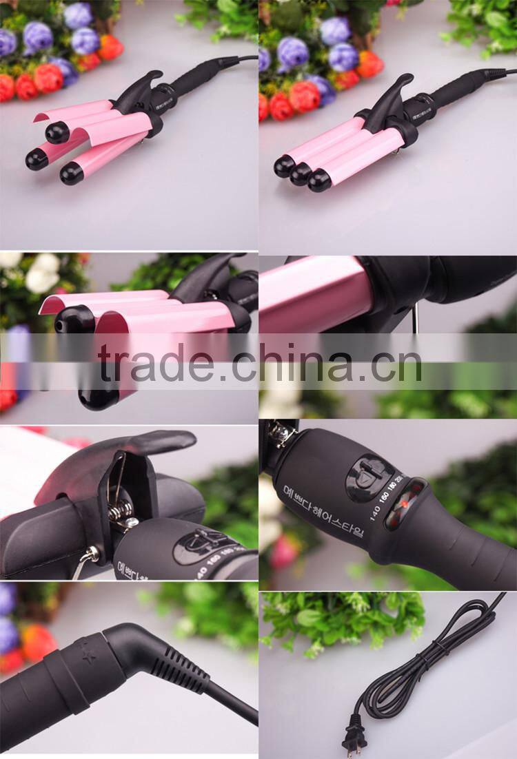 Hotsell LCD Digital Hair Waver 3 barrels hair curler