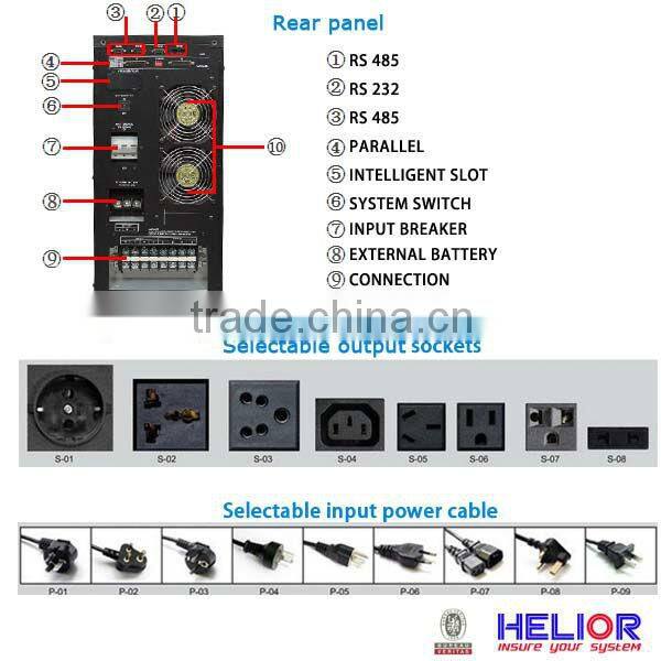 10kva online office ups advanced current control(Centrio DSP 6-20KVA)