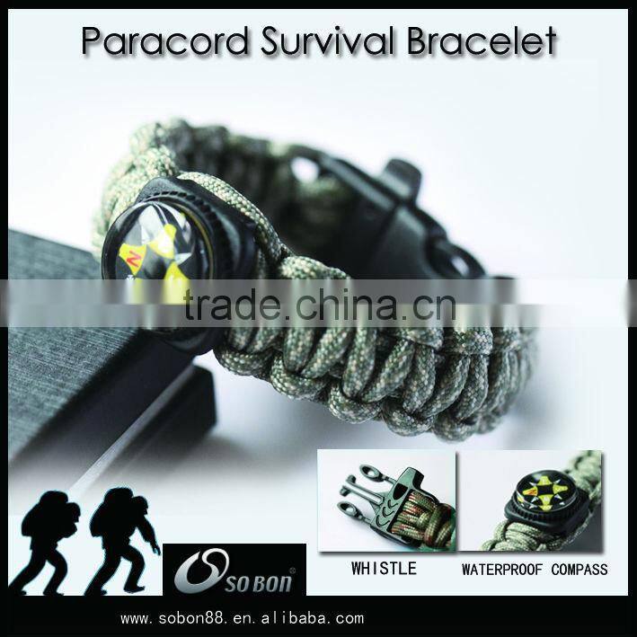 compass survival bracelet making material paracord