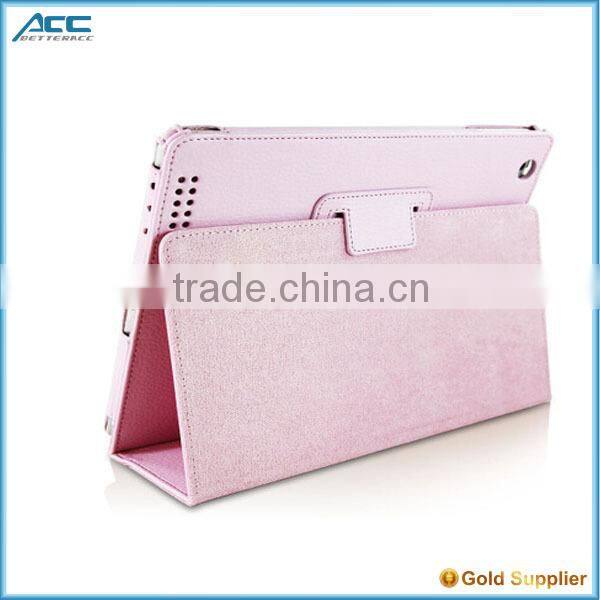 New design ultra-thin leather case with holster belt for ipad 2/3/4