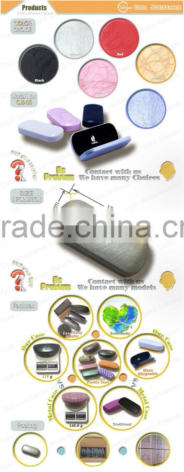 New product folding sunglass case fashion glasses case magnetic glasses case with leather material