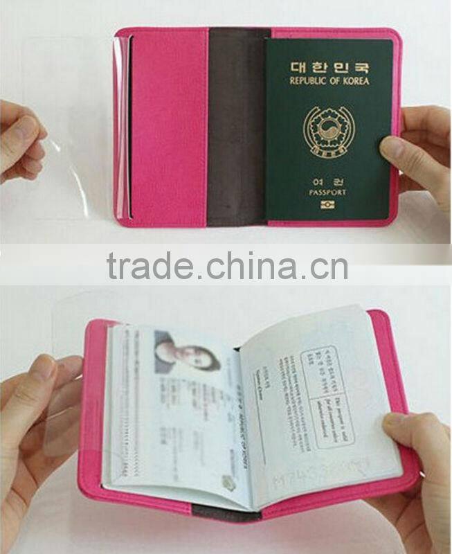 Wholesale short business model bifold travelus passport cover Prevent demagnetization with card holder