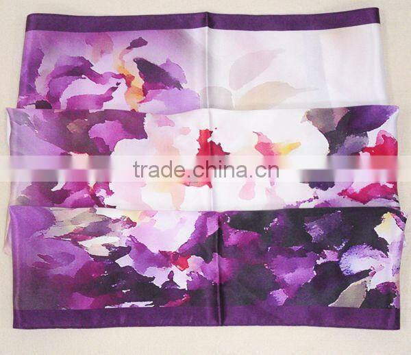 hijab square scarf 100% silk satin digital print square scarf hijab square scarf