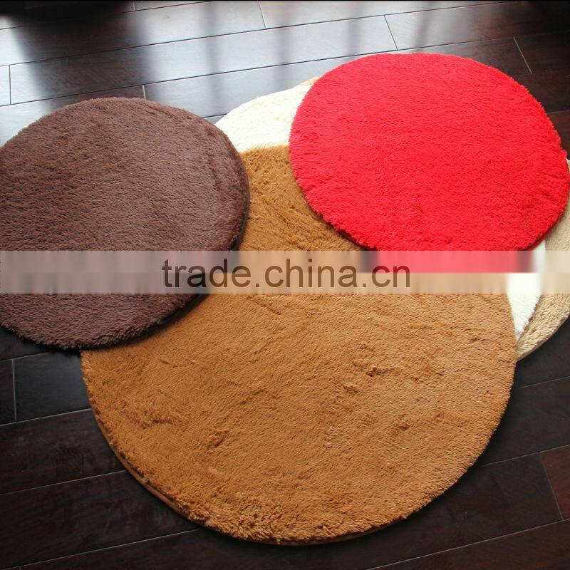 microfiber super soft round floor rugs MIX COLOR round superfine SOFT floor mat with pvc anti-slip bottom for FLOOR