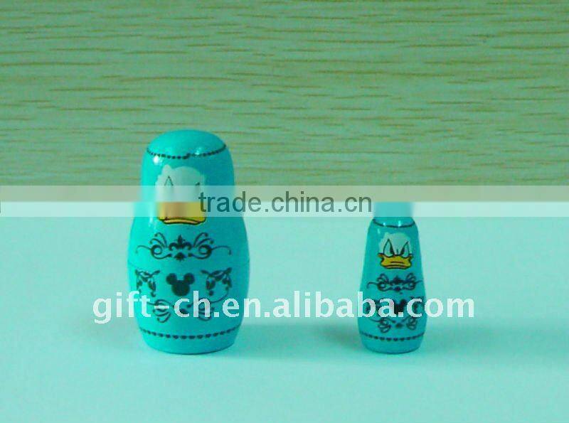 mini wooden nesting Doll , wooden russion doll