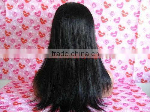 Wholesale stock 100% human hair open cap lace front wigs14" 1B straight