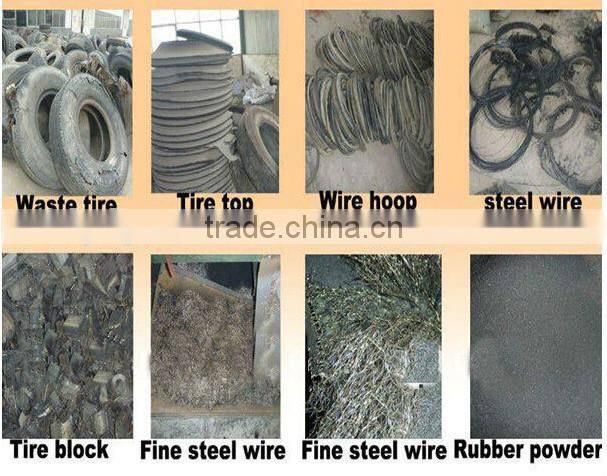 Rubber Tires Crusher Machine / Tire Scrap Recycling Machine / Rubber Powder Making Plant