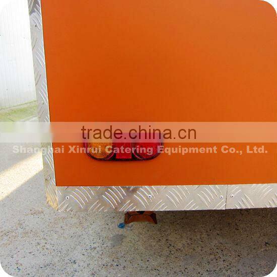 2013 Environment-friendly Bus Type Double-axle Wheels Electric Drive Coffee Vending Food Cart with Canopy XR-FV400 A