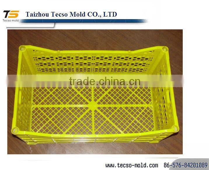 height and folding plastic box foldable crate moulds supplier