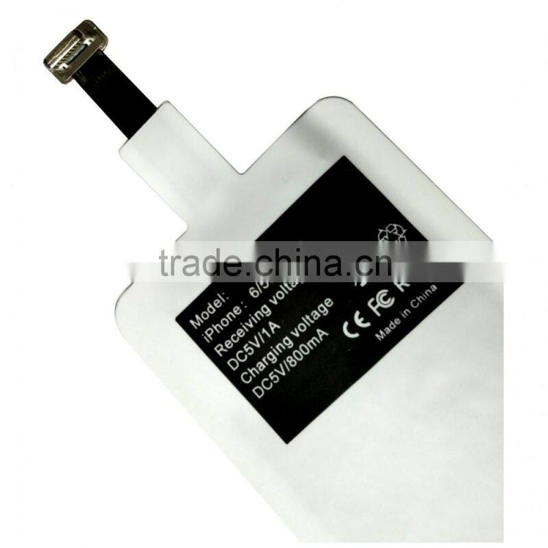 Qi portable charger Receiver for iPhone 5/5s/5c, wireless charger receiver for iPhone 6/6s/lighting usb