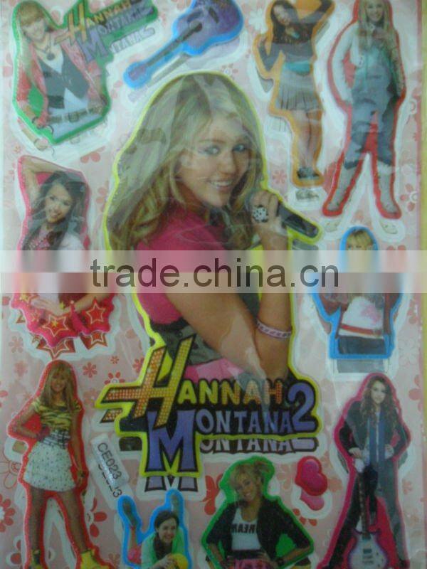 glitter pvc puffy beautiful foam sticker