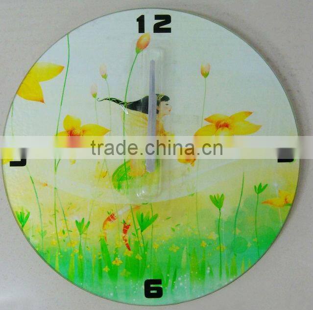 glass wall clock, decorative clock