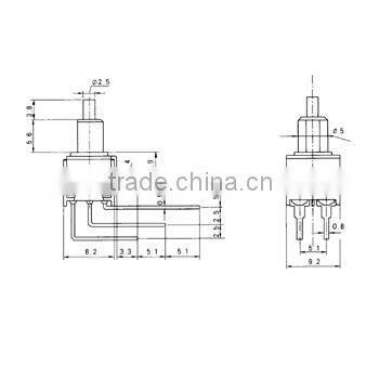 spdt 9 pin mini toggle switch&sub-monentary pushbutton switch