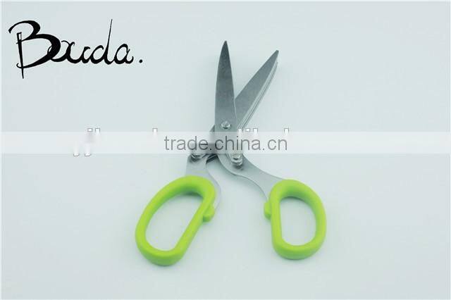 Multifunction 5 blade stainless steel herb scissor/ kitchen scissors BD-S1640