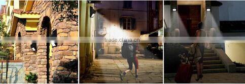 10 pcs security LED triangle wall light ,Solar motion sensor wall light with 10 LED, Solar wall lamp with SMD 2835 10PCS LED