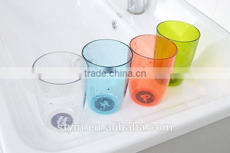 Colorful plastic custom tooth brush mug/cup