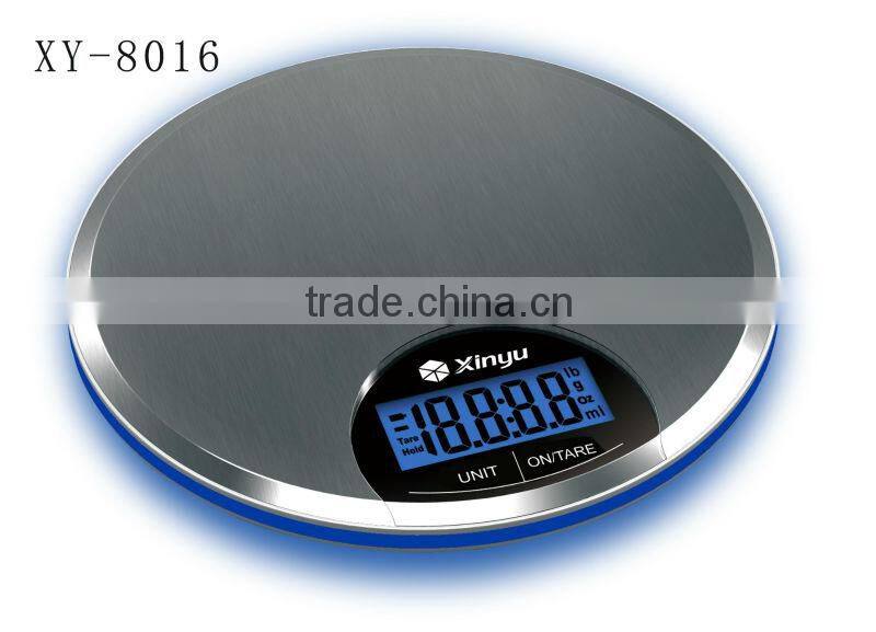 New product with round electronic stainless steel kitchen scale, kitchen balance,