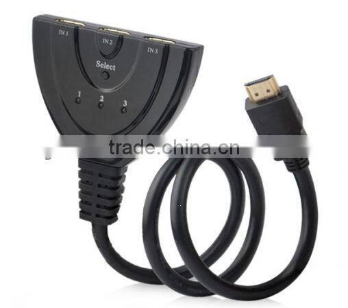 3port hdmi switcher, mini hdmi 3x1 switcher