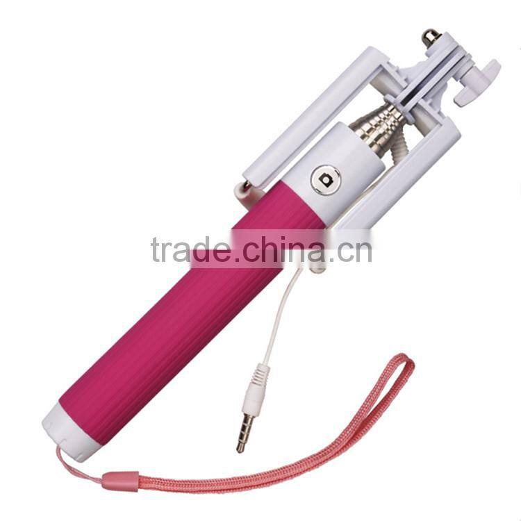 wholesale price selfie stick with cable for mobile phone