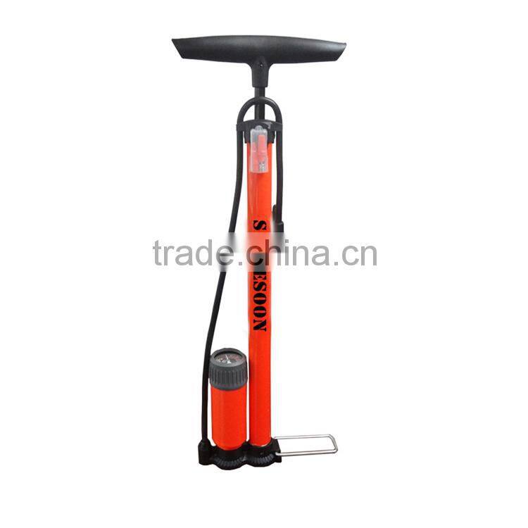 10 bar iron bicycle floor pump with guage,bicycle foot pump