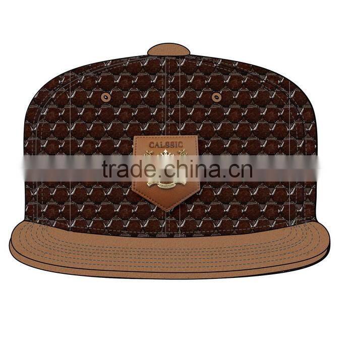 CUSTOM LOGO SNAPBACK CAP FLAT BRIM HAT