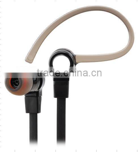 Cheap stereo in-ear flat cable earphone with mic