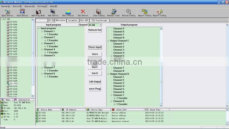 4 Channels Mux Scrambler/ 4 Channel IP-ASI Gateway