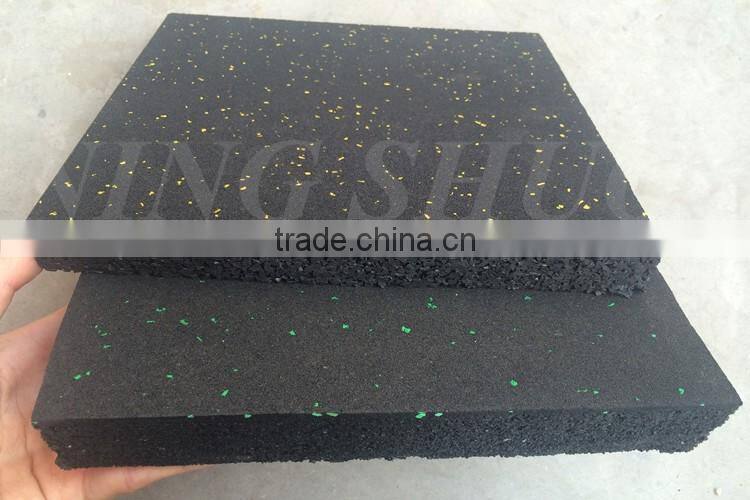 Trade Assurance EPDM speckels rubber floor tile, crossfit rubber flooring tile