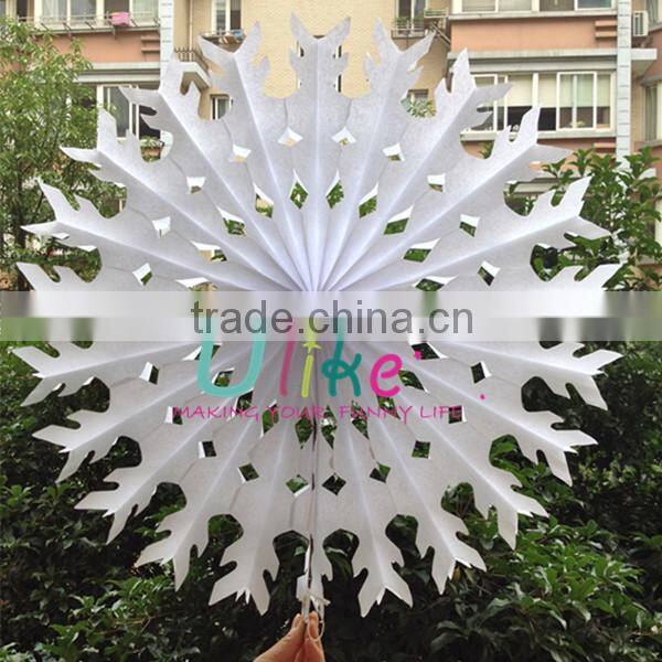 handmade paper snowflakes Christmas paper fan patterns big size snowflake