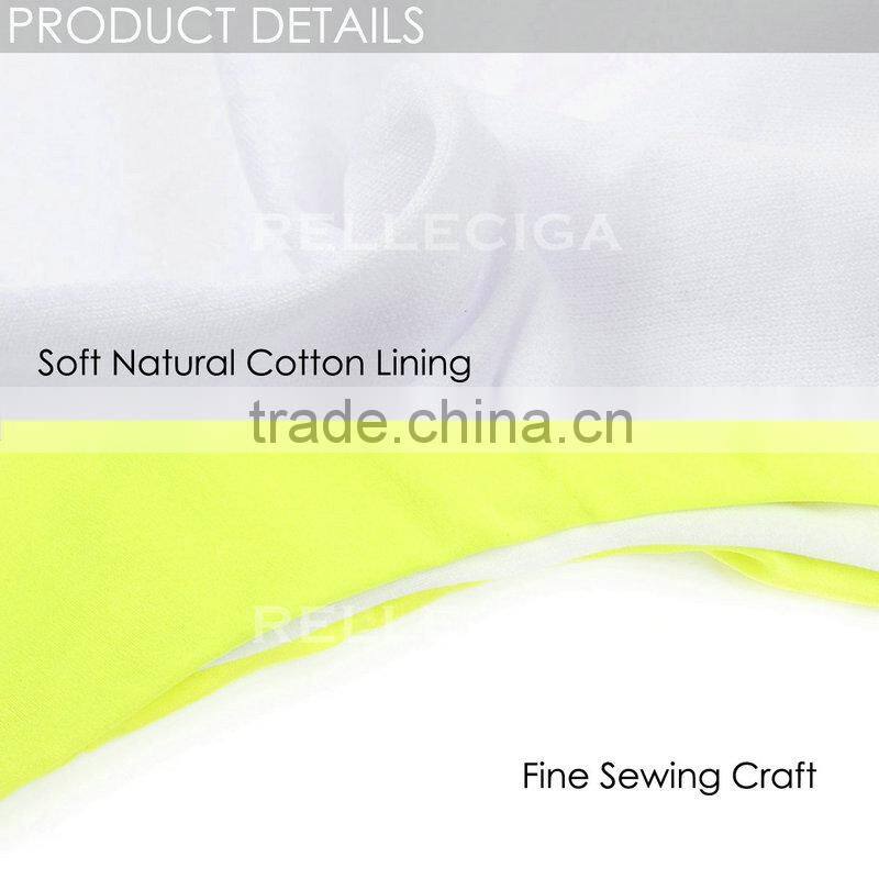 2016 RELLECIGA New Neon Yellow + Blue Floral Lace Bikini Swimsuit with Triangle Top and Brazilian Cut Scrunch B