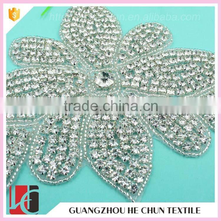 HC-3569 Hechun Bridal Decoration New Trend Butterfly Shape Sewing Applique Work Design with Full Diamand