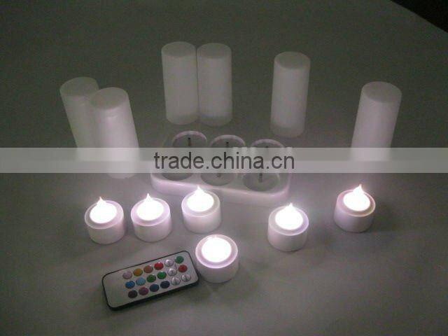 HOT SALE Rechargeable Led multicolor tealights with cups