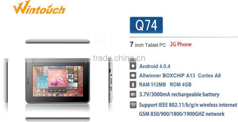 wintouch Q74 2g bluetooth call tablet mini