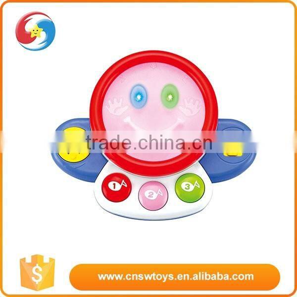 Plastic kids B/O hand drum toy educational musical instrument decoration