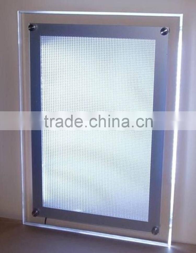 High quality acrylic illuminated sign board, illuminated picture frames