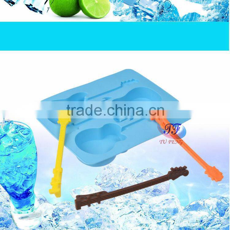 2015 dongguan tufeng new design fancy guita shape wholesale ice cream mold