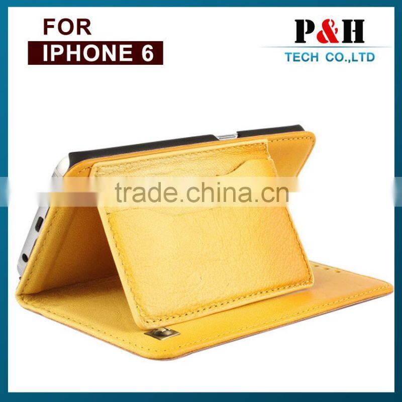 flip Genuine Leather case for iphone 6 plus,for iphone 6 flip leather cover case