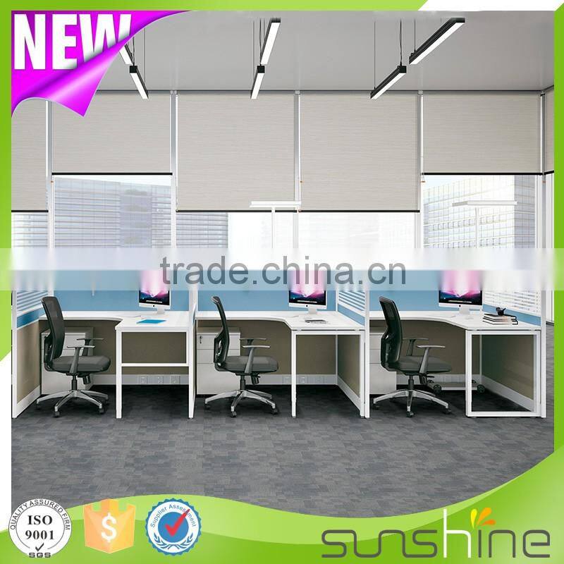 KU-TK6+K3 Modern Cubicle Office Workstation Office Low Partition For 6 Seater