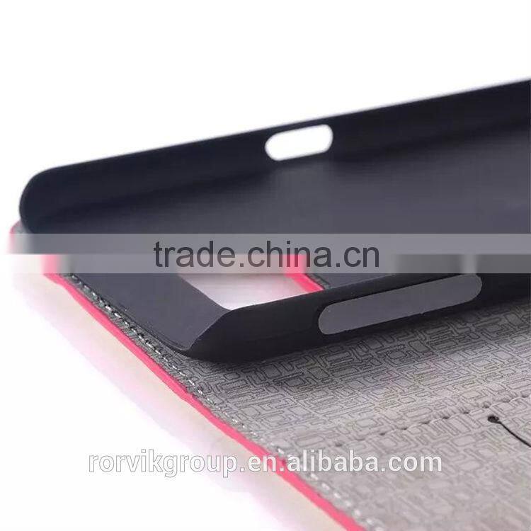 2015 New Design PU Leather Multi Card Slots Flip Wallet Case for galaxy S6