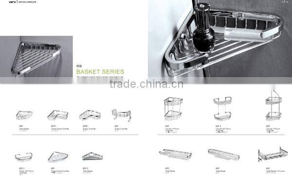 Bathroom hanging basket brass corner basket hot sale 607A