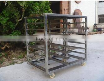 FOOD BREAD TROLLEY 8 layers 16 pans Stainless Steel Trolley