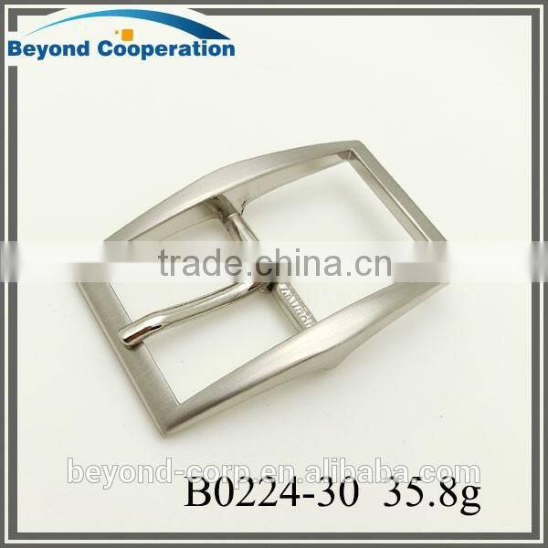 Nickel brushed electronic plating H shape buckle for 30mm leather belt