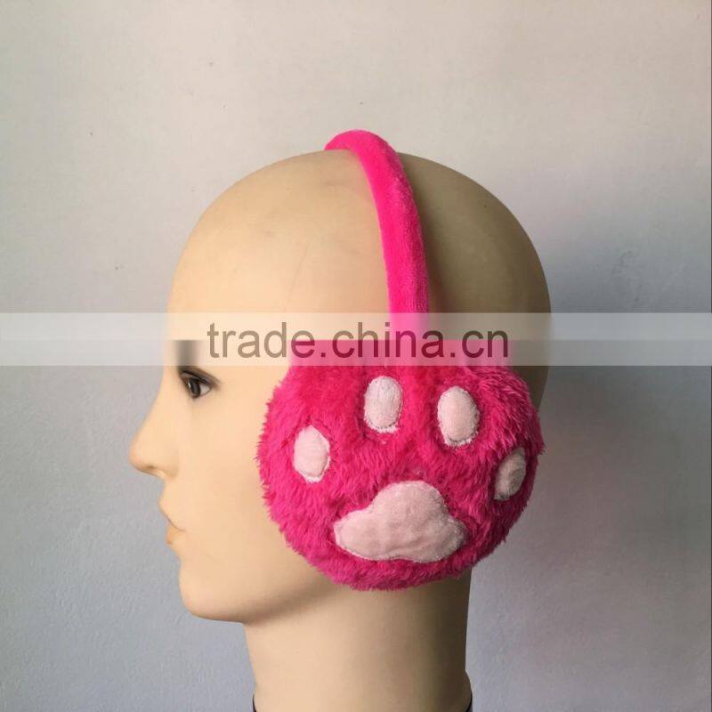 Super adorable winter warm plush earmuffs carton earmuff for child