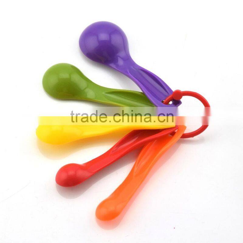 Multi-Color 5pcs Plastic Measuring Spoon Set