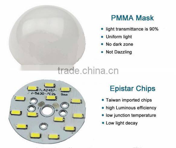 Good quality 10000hrs 90% power factor led bulbs ceiling lighting