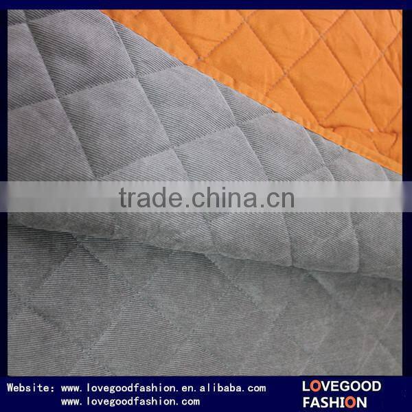 Modern&Minimalism Single Corduroy Patchwork Quilt Bed Sheet with Checks Patterns