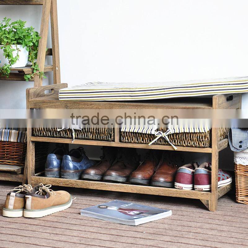 Contracted fashion entrance solid wood shoe cabinet