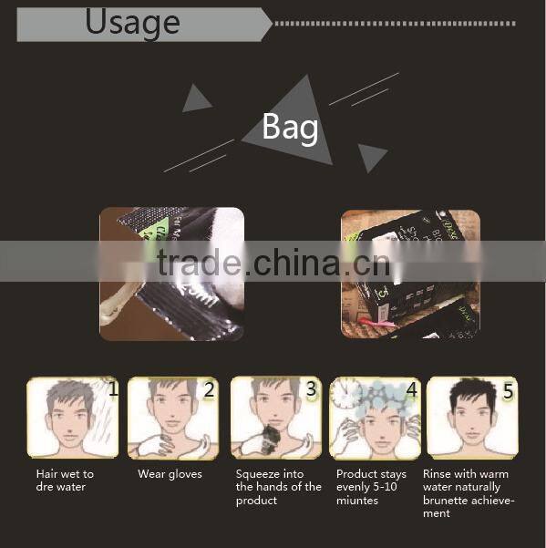 DEXE Sachet shape Black Hair Dye shampoo type OEM/ODM available
