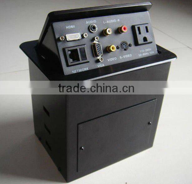 Pop up conference table socket